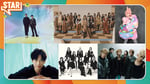 フジテレビ系「STAR」6月18日回出演者。上段左からコブクロ、櫻坂46、きゃりーぱみゅぱみゅ、DEAN FUJIOKA、NiziU、WATWING。©フジテレビ