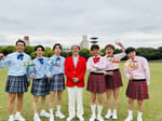 「くりぃむナンタラ」より、「ミニスカート陸上」の様子。©︎テレビ朝日