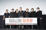 「HiGH&LOW THE 新世界」の製作を発表したHIRO、平沼紀久、白濱亜嵐、AKIRA、川村壱馬、吉野北人。