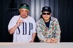 サイプレス上野（サイプレス上野とロベルト吉野）とSATUSSY（韻踏合組合）。