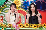 「秘密のケンミンSHOW 極」より。左から、段原瑠々（Juice=Juice）、遠藤彩加里（Juice=Juice）。©︎読売テレビ
