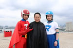 左から向井康二（Snow Man）、津田篤宏（ダイアン）、松田元太（Travis Japan）。©フジテレビ