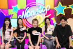 左からME:IのRINON、MIU、KEIKO、MOMONA、ネプチューン原田泰造。©フジテレビ