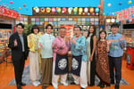 左から吉村崇（平成ノブシコブシ）、おヨネ（モナキ）、浮所飛貴（ACEes）、サンドウィッチマン、菜々緒、宮澤エマ、劇団ひとり。