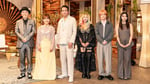 左からリリー・フランキー、岩崎宏美、田島貴男（Original Love）、寺田恵子（SHOW-YA）、KAIRYU（MAZZEL）、上白石萌歌。