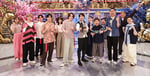 左から秋元杏月、井上瑞稀（KEY TO LIT）、鈴木福、正門良規（Aぇ! group）、齊藤京子、菊池風磨（timelesz）、櫻井翔、柏木由紀、田中裕二（爆笑問題）、やす子、田中卓志（アンガールズ）、五十嵐亮太、近藤春菜（ハリセンボン）。©フジテレビ