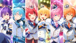 すとぷり。左からななもり。、ころん、莉犬、るぅと、さとみ、ジェル。