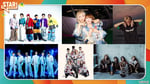 上段左からDA PUMP、PUFFY、KAITO、下段左からGENERATIONS、氣志團、Aぇ! group。©フジテレビ
